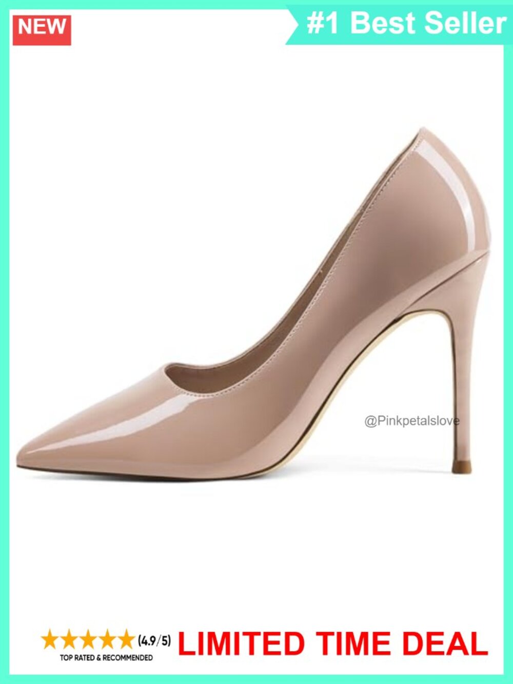 Women's Closed Toe Stiletto Heels 4 Inch Pointed Toe Pumps